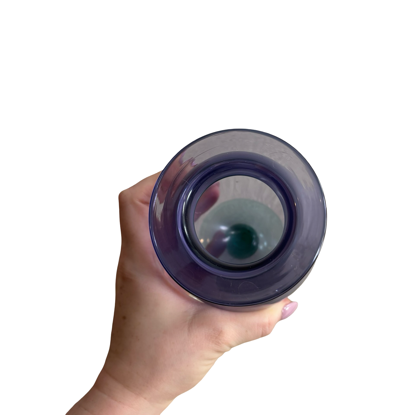 Tiffin Purple and Green Glass Vase