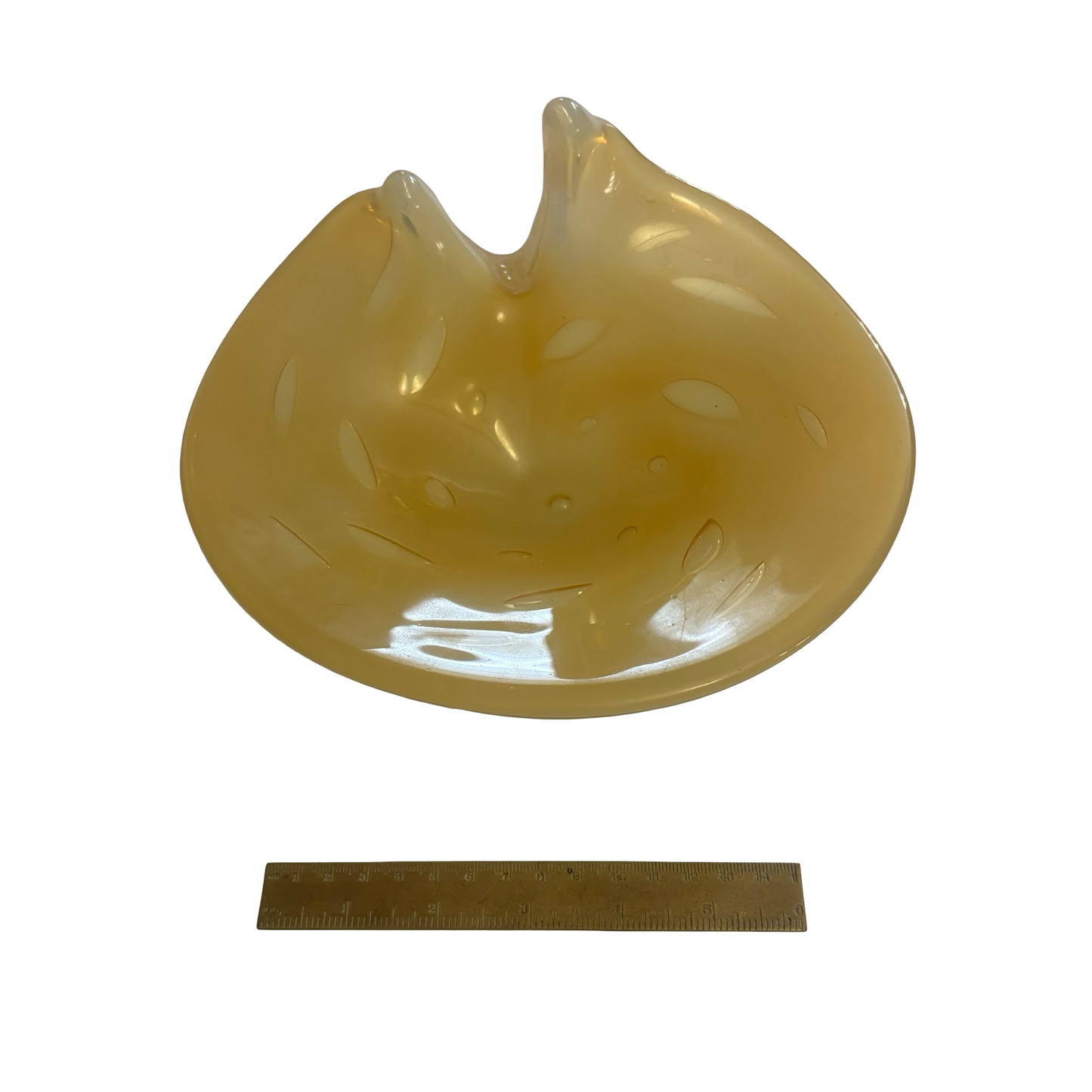 Yellow Murano Glass Dish