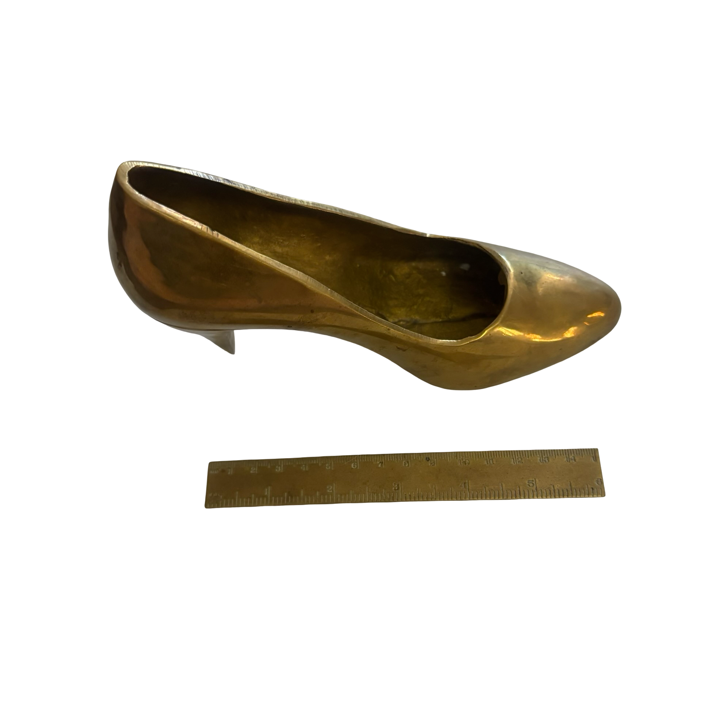 Brass High Heeled Shoe