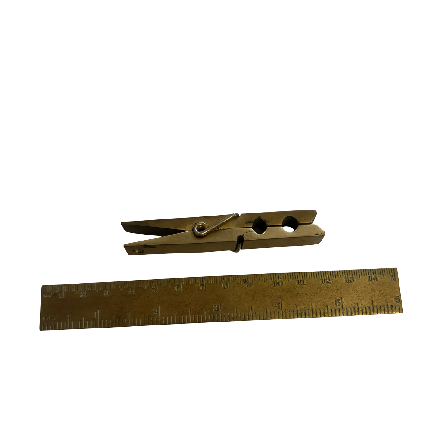 Brass Clothespin Clip