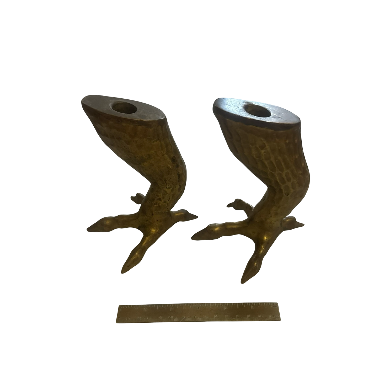 Pair of Brass Talon Candlesticks