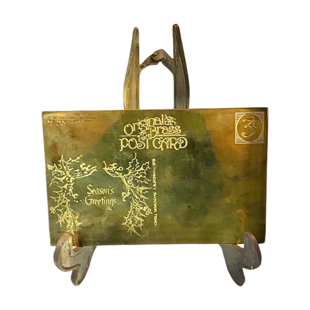 Brass Christmas Postcard