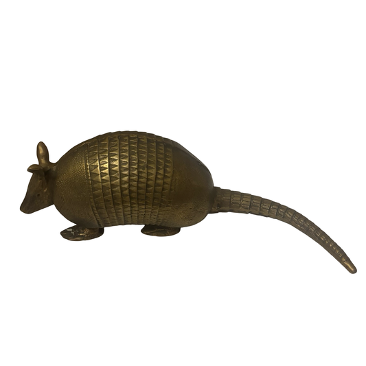 Life Sized Brass Armadillo