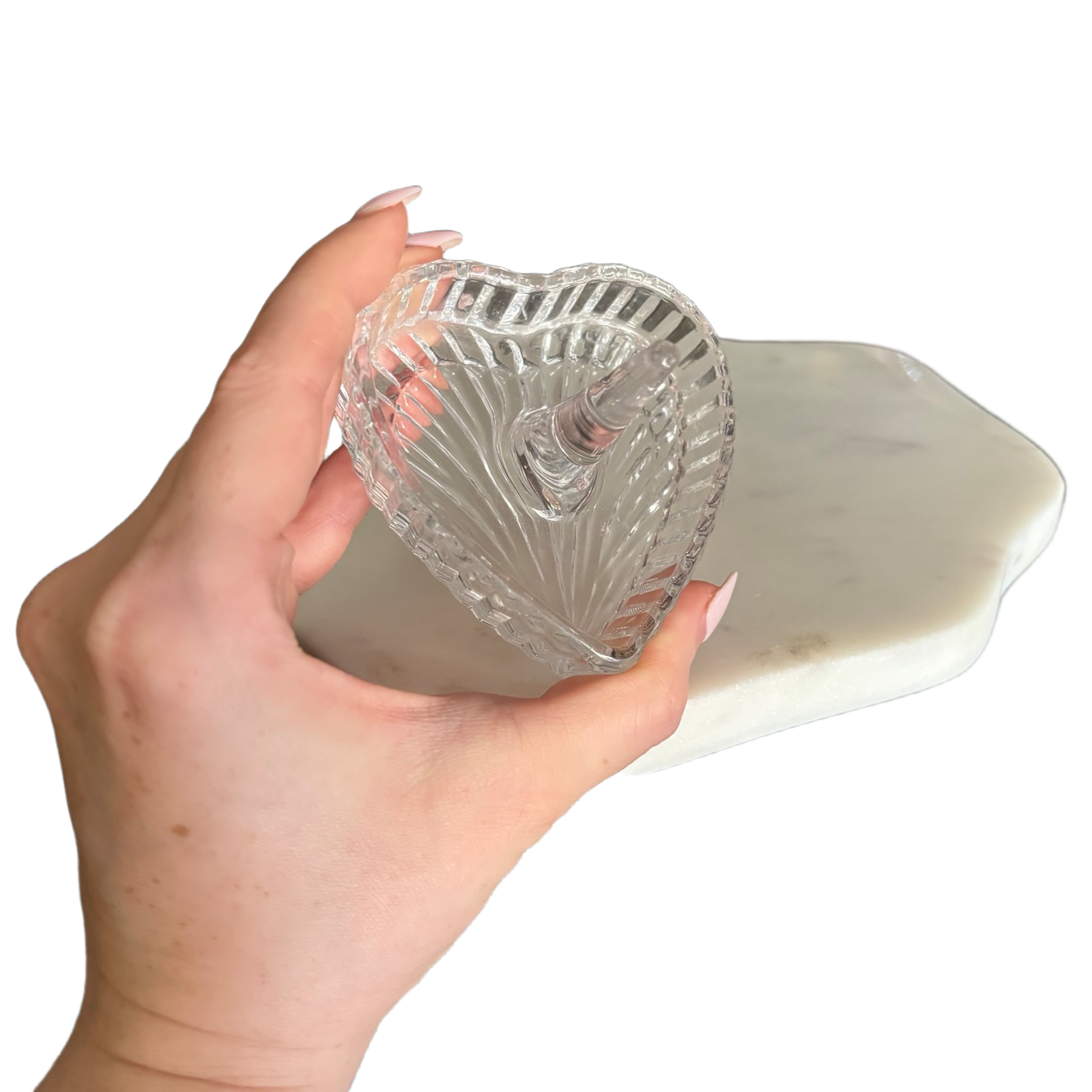 Heart Glass Ring Holder
