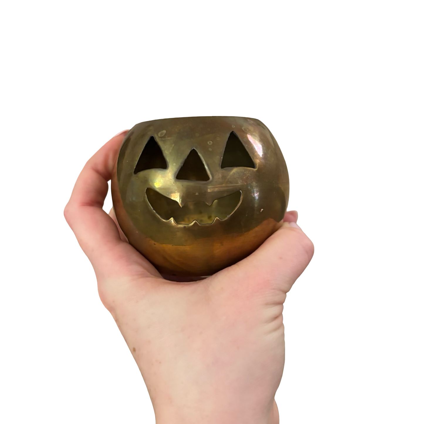 Brass Jack-o’-lantern Votive