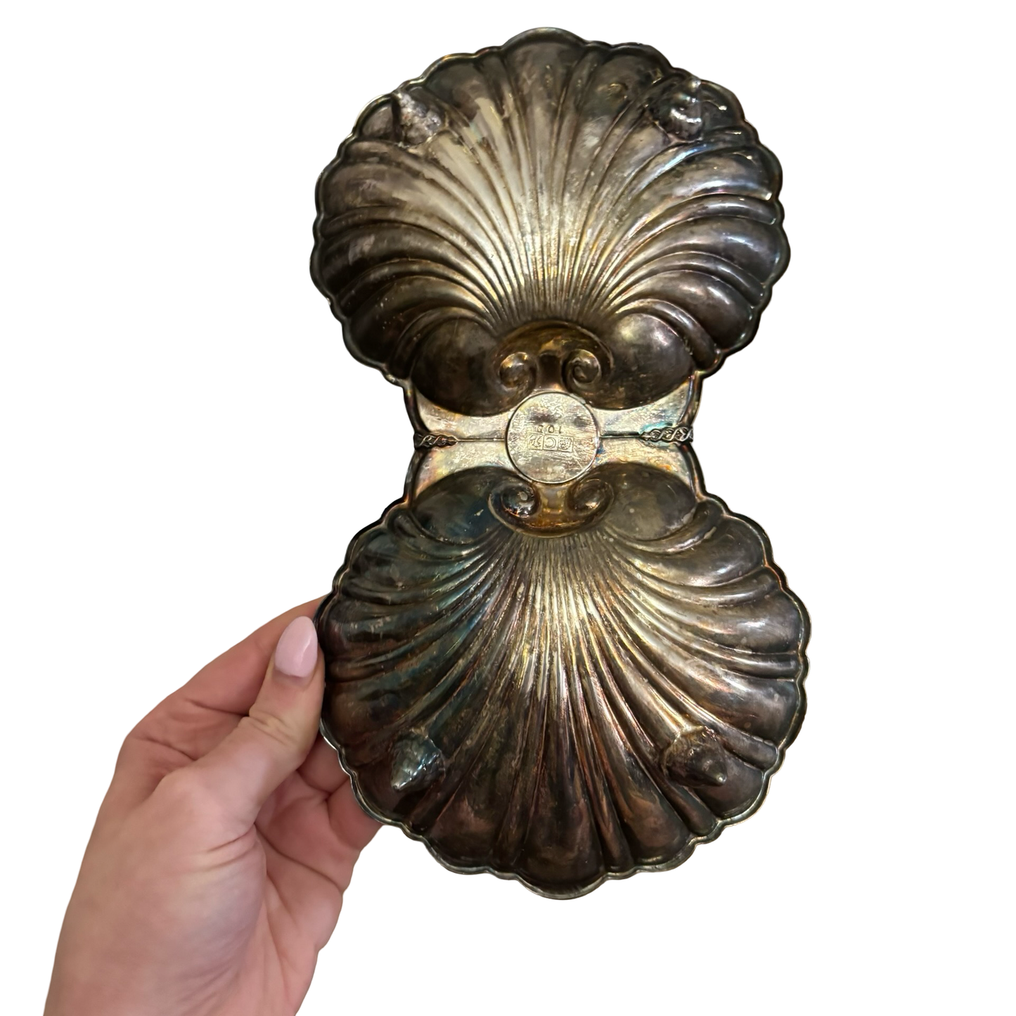 Silver Double Shell Dish