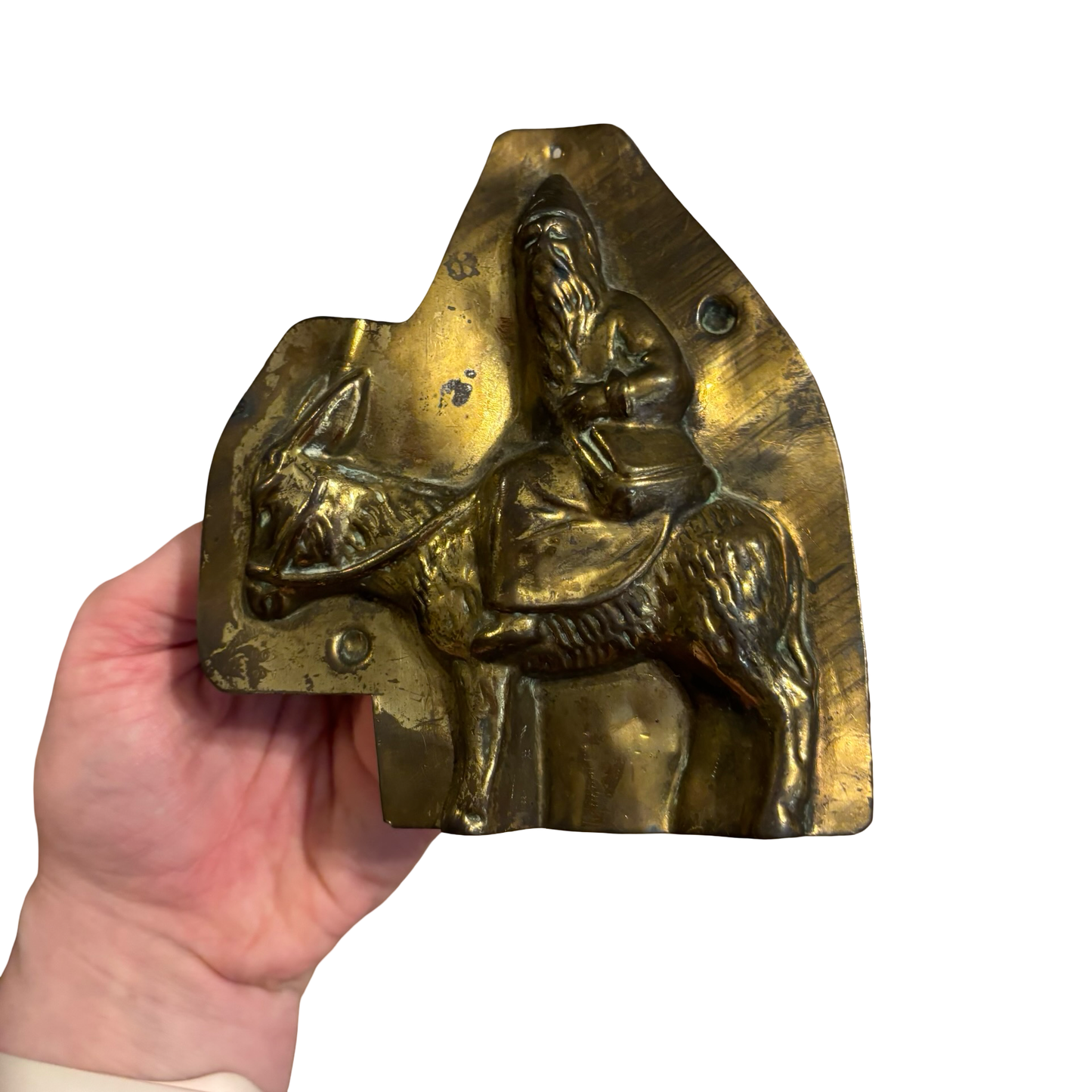 Brass Chocolate Santa and Donkey Mold