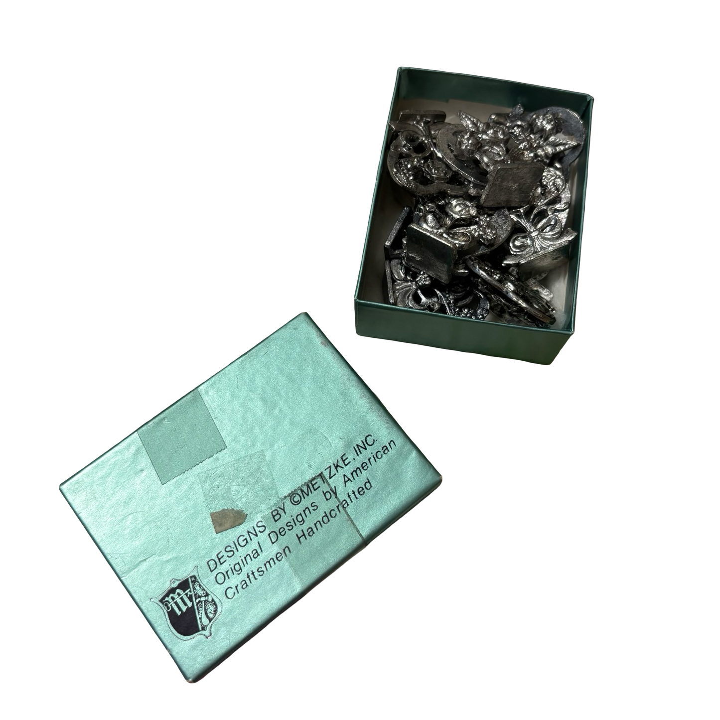 Silver Plate Flower and Bow Place Card Holders