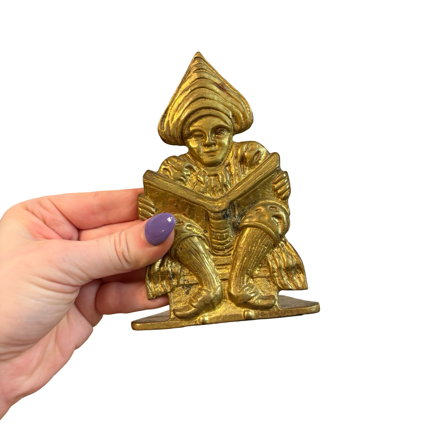 Brass Jester Bookends