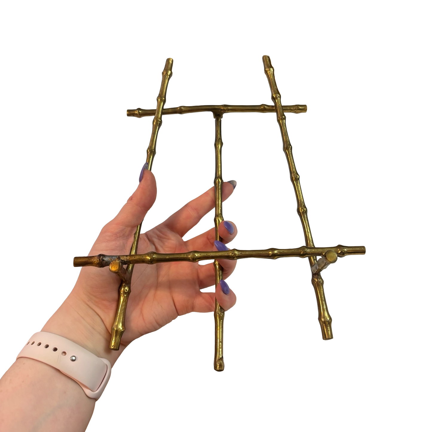Large Brass Bamboo Easel
