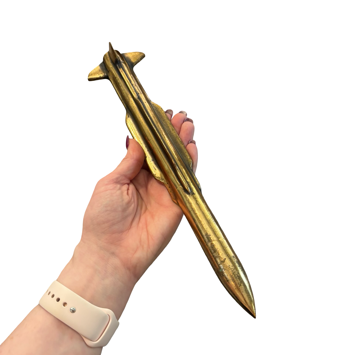 Brass Missile Paperweight