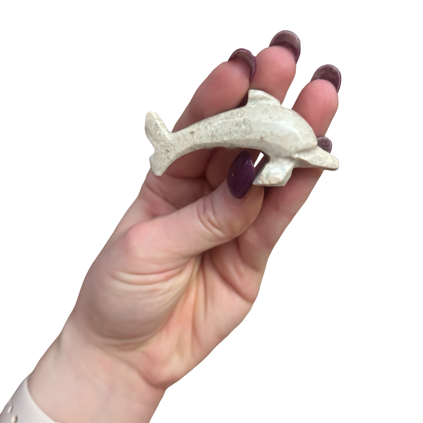 Mini Pink Stone Dolphins