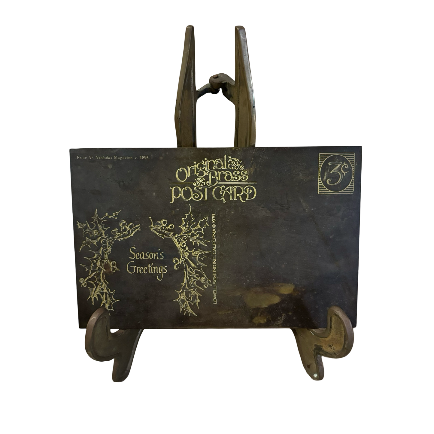 Brass Christmas Postcard
