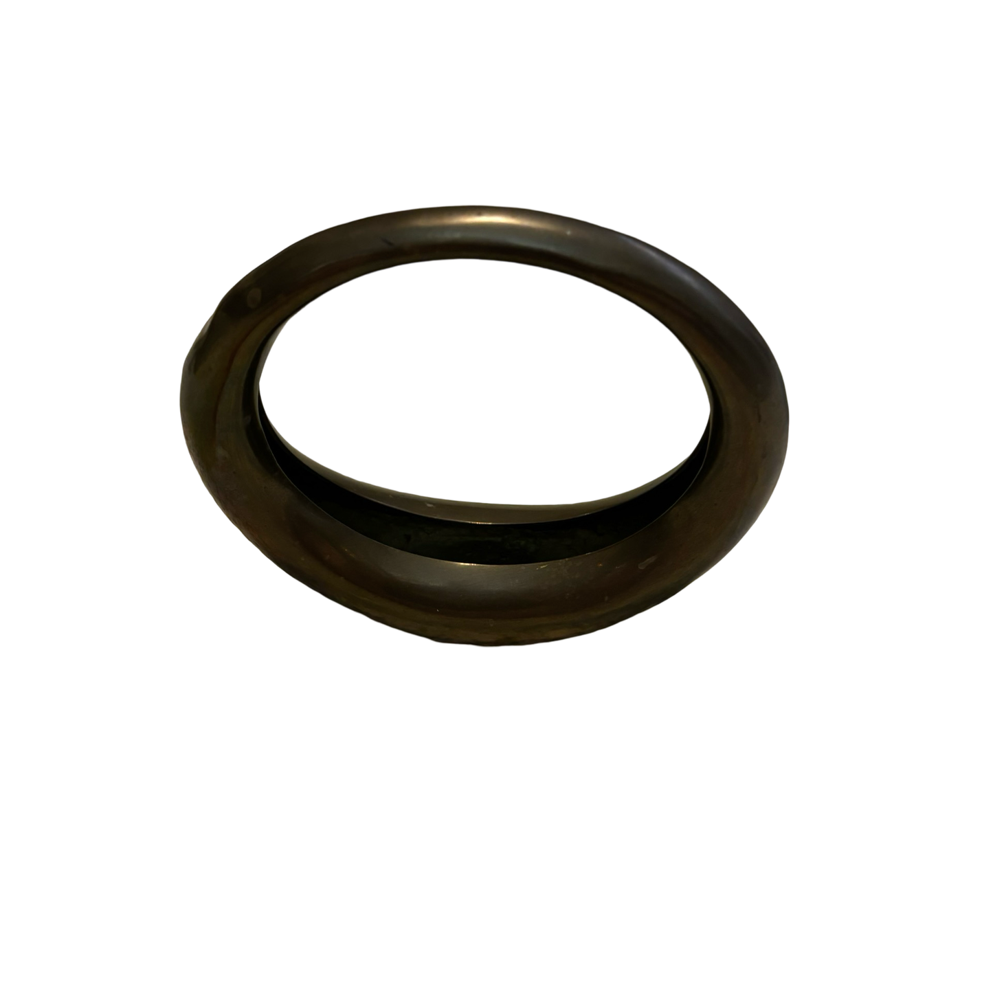 Brass Circular Ikebana Vase