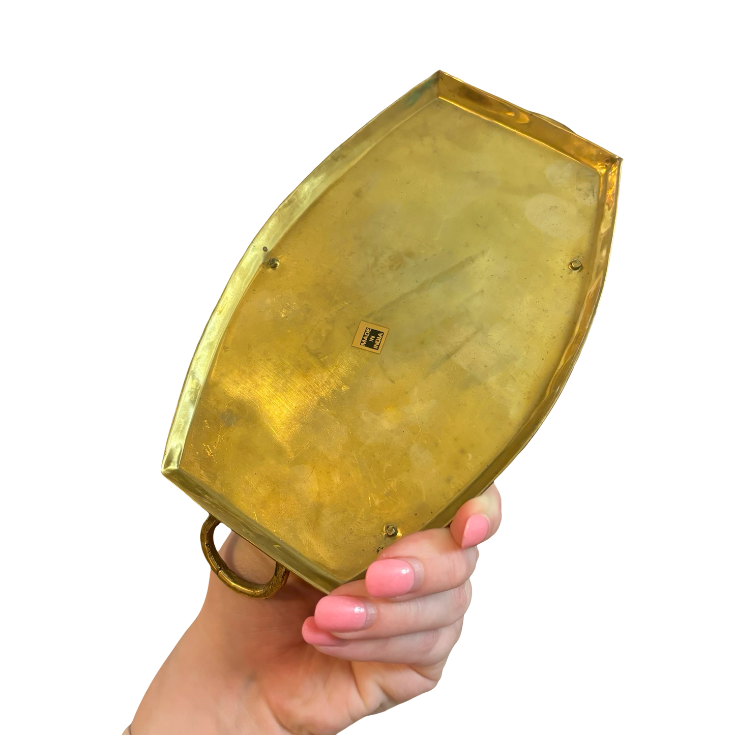 Mini Brass Bamboo Tray