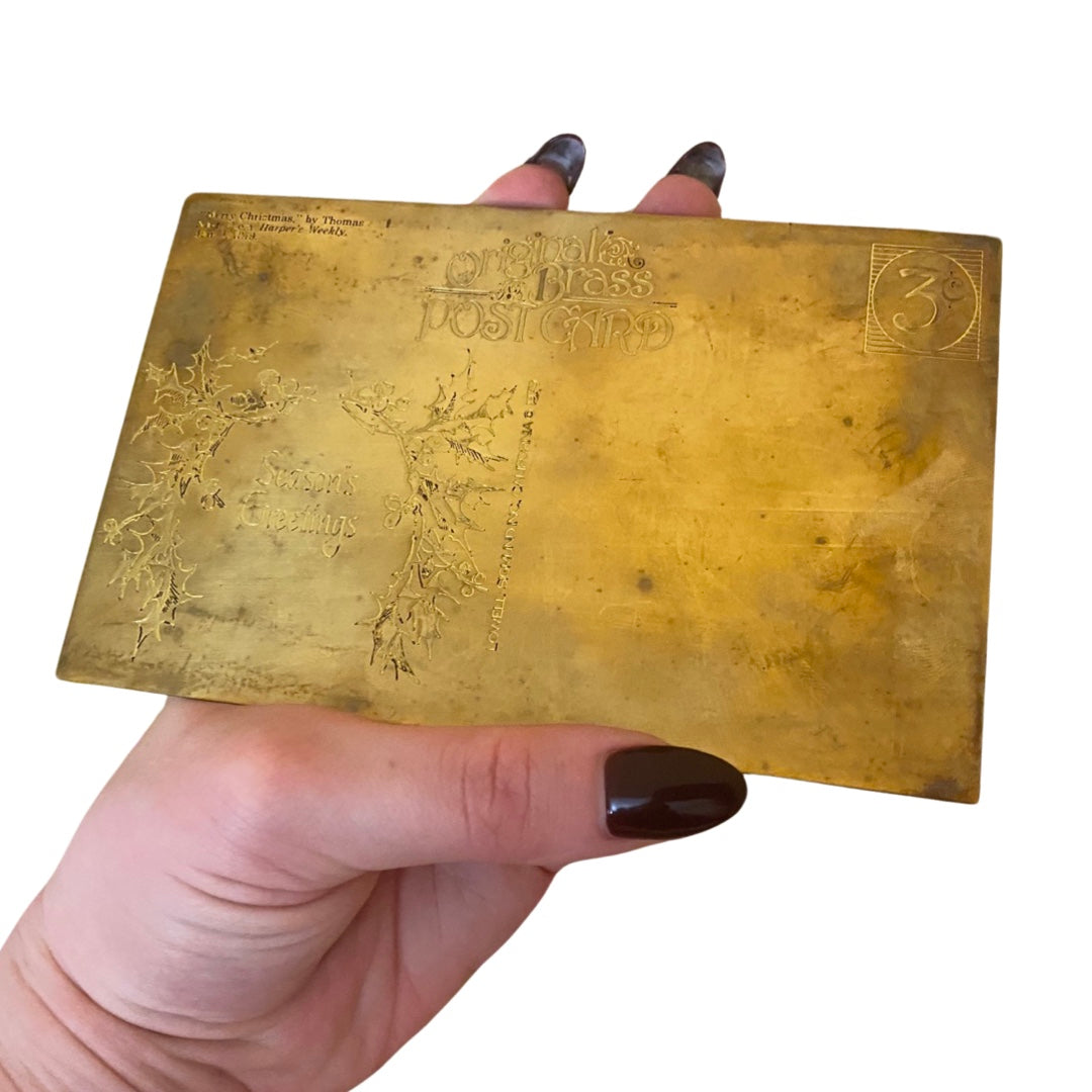 Brass Christmas Postcard