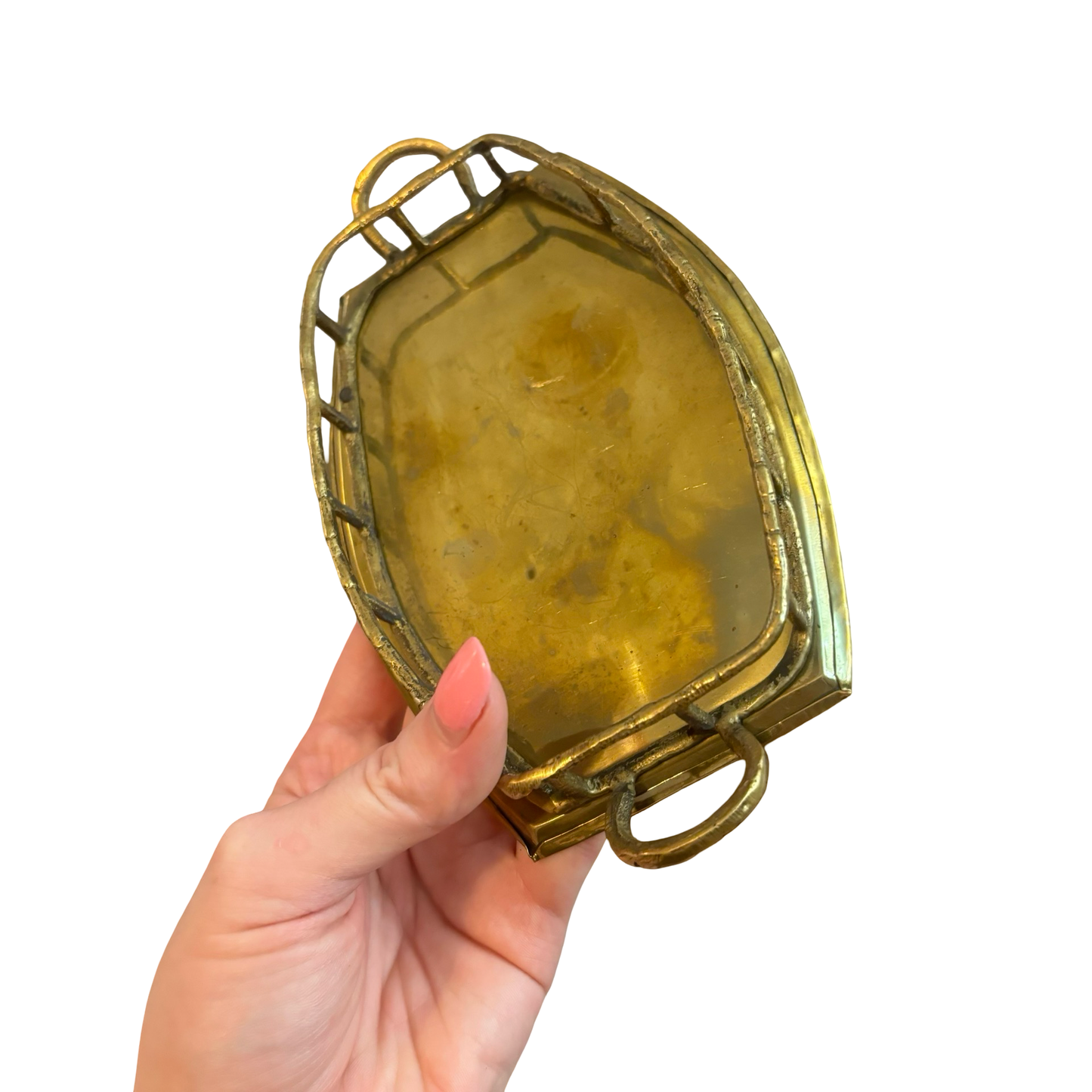 Mini Brass Bamboo Tray