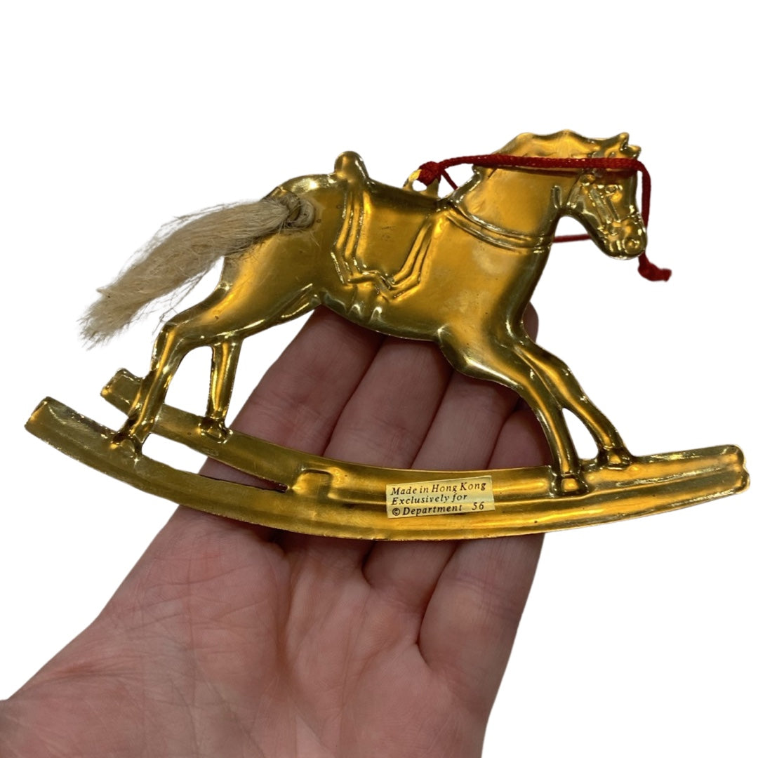 Brass Rocking Horse Ornament