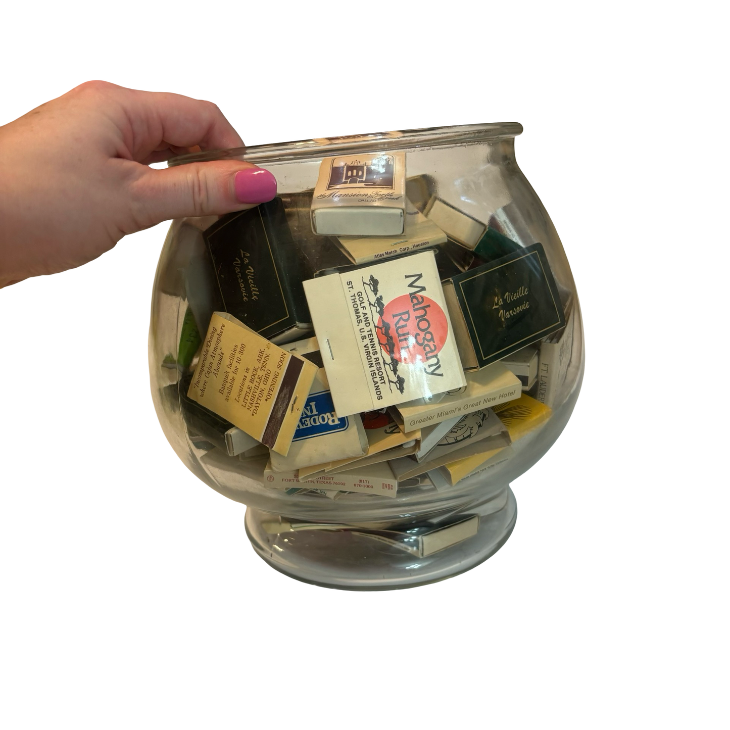 Large Glass Fish Bowl of Vintage Matches
