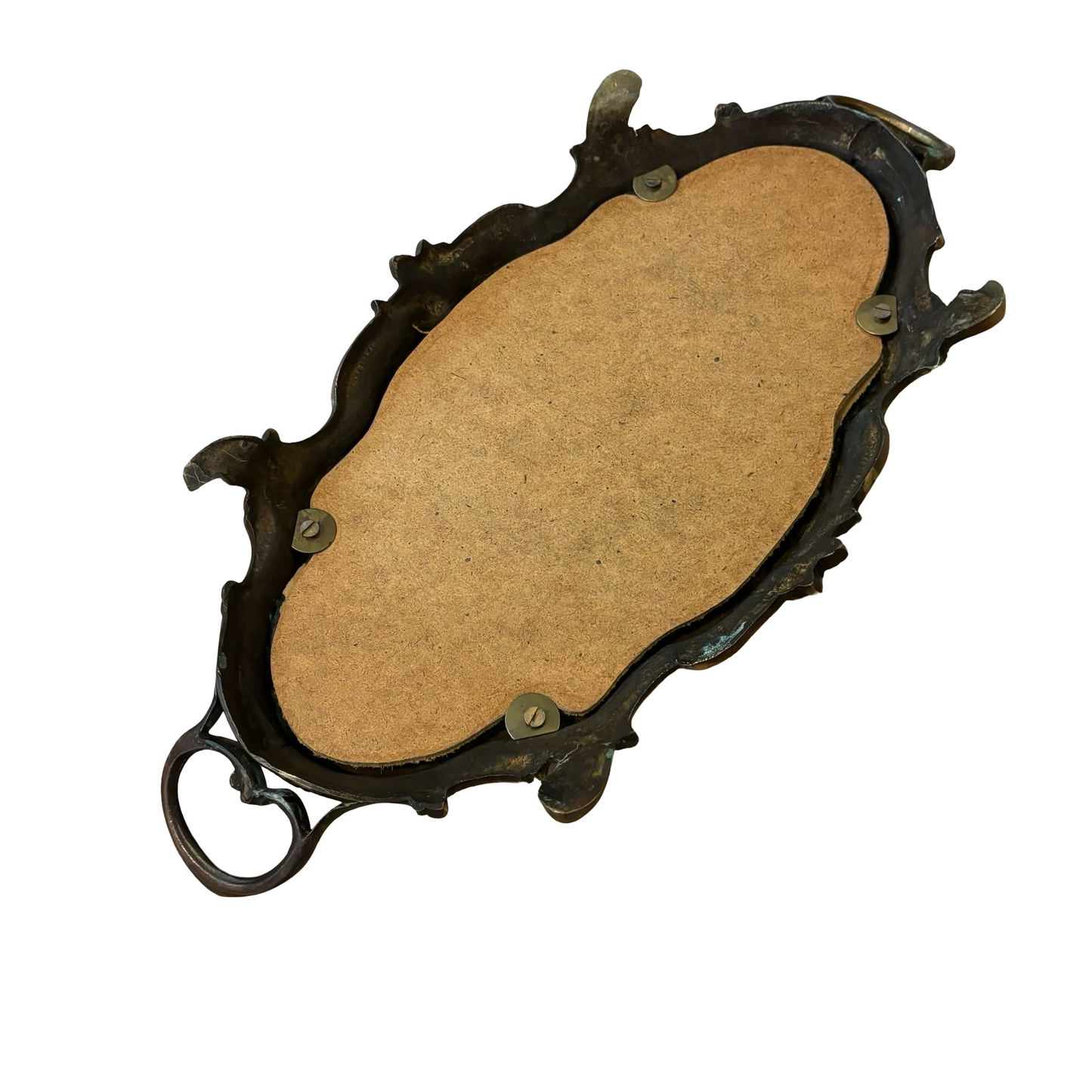 Ornate French Bronze Mirrored Tray