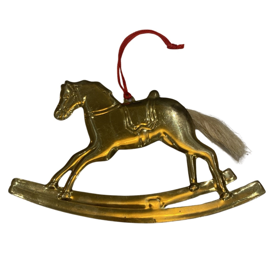 Brass Rocking Horse Ornament