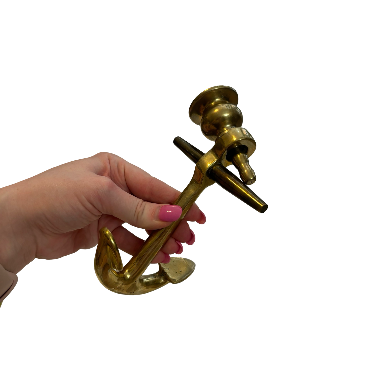 Brass Anchor Candle Holder