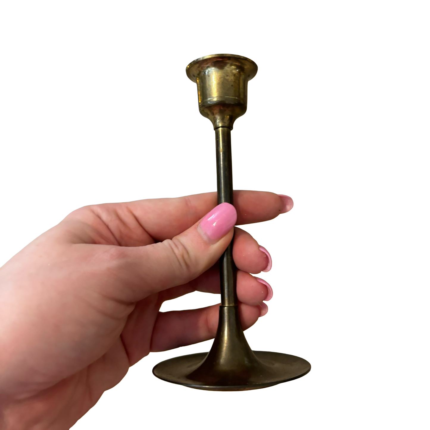 Brass Graduated Candlestick Trio