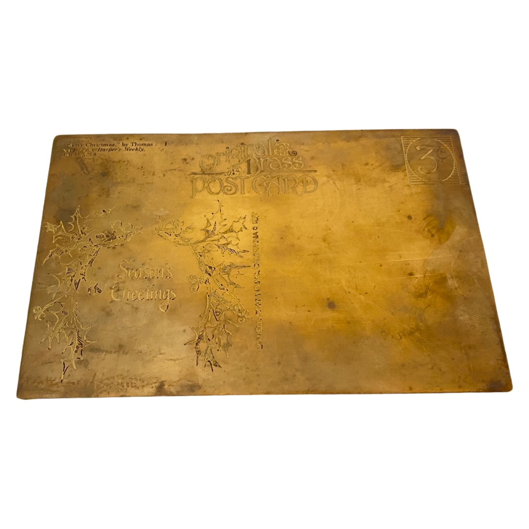 Brass Christmas Postcard