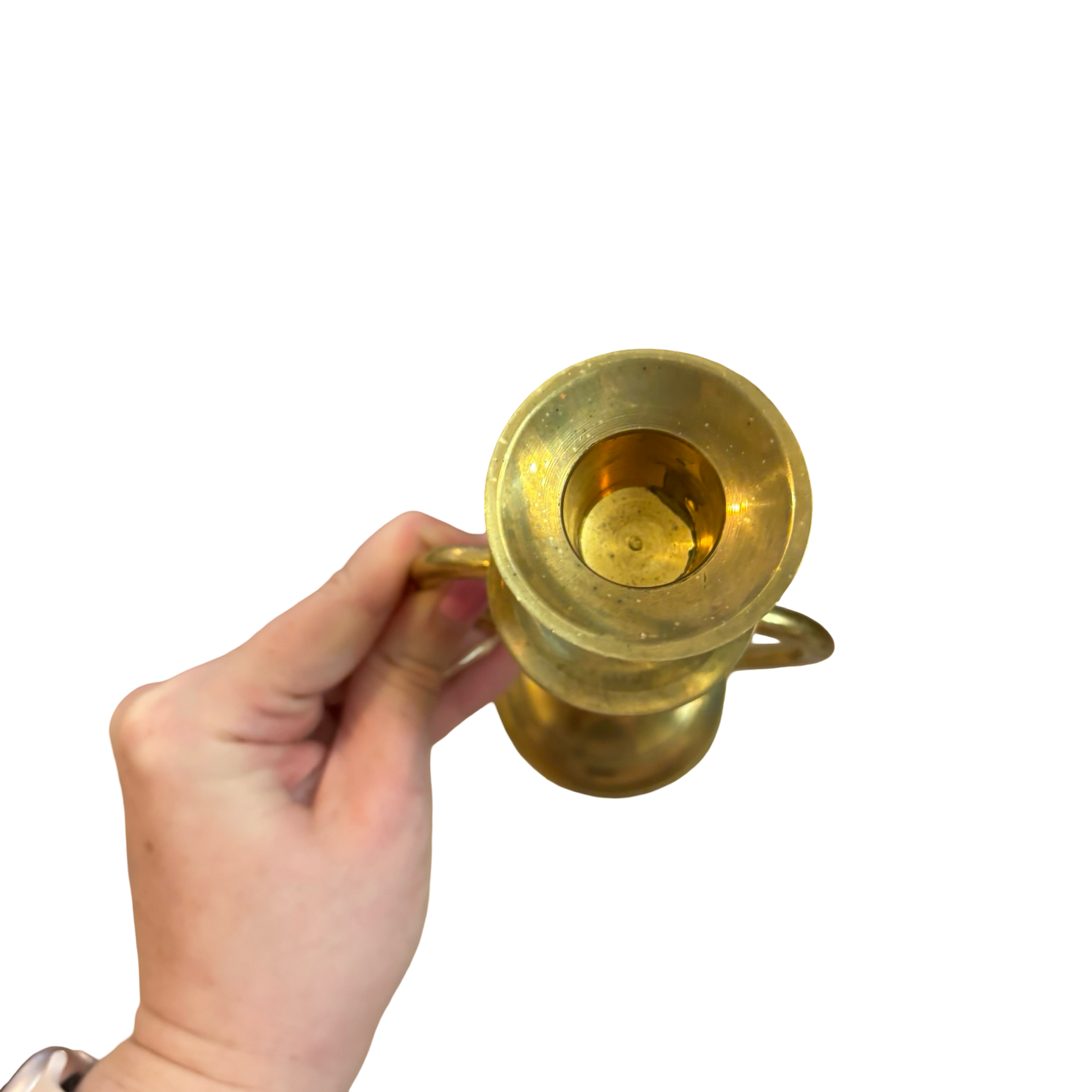 Brass Heart Candlestick