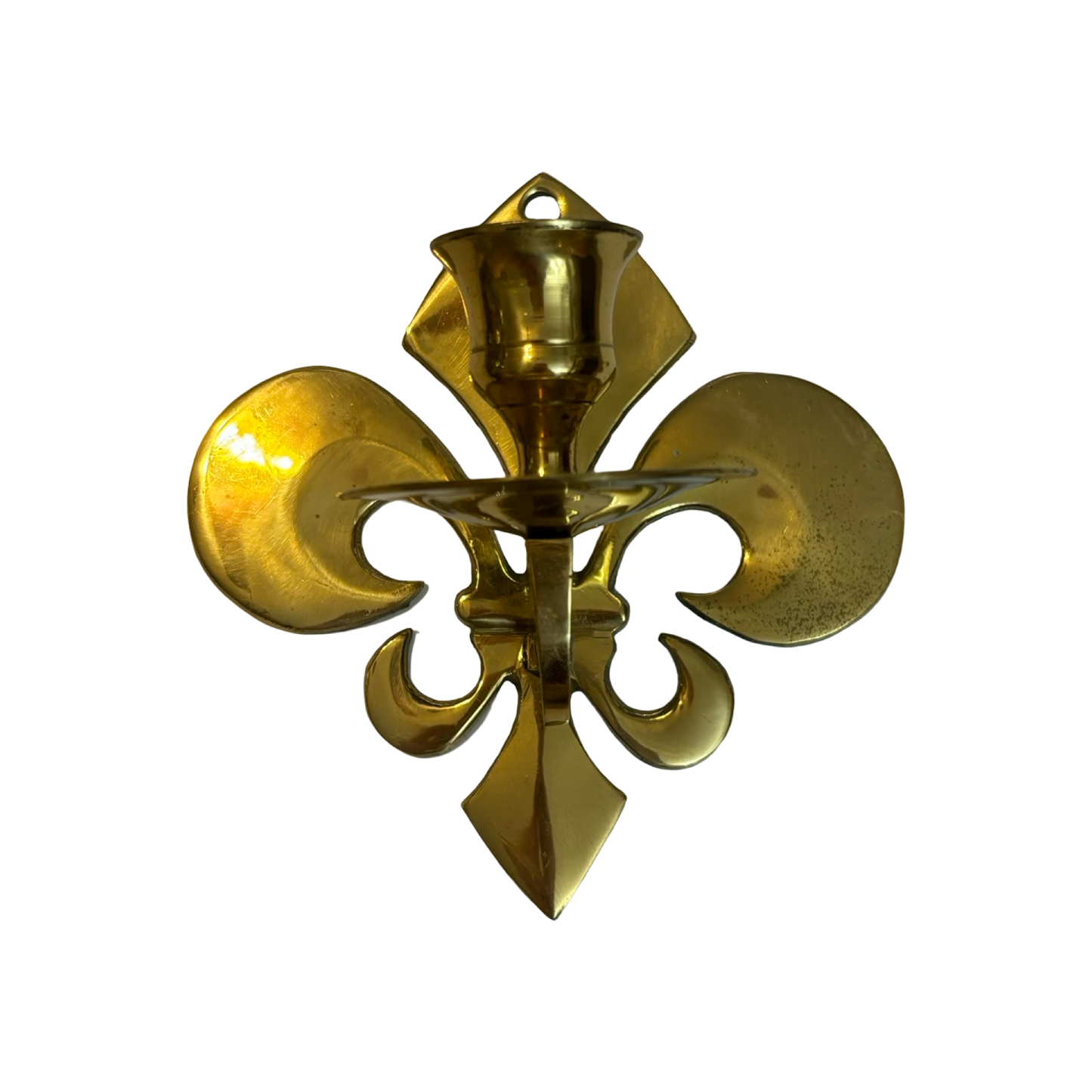 Brass Fleur de Lis Wall Sconce