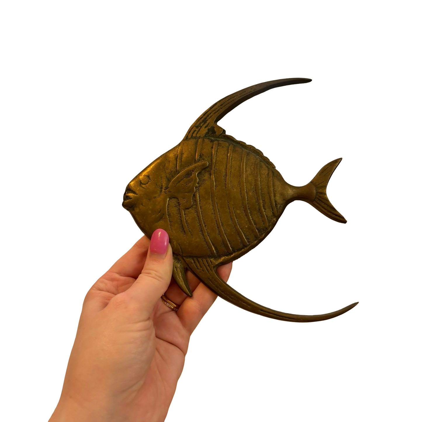 Set of Three Brass Fish Wall Decor