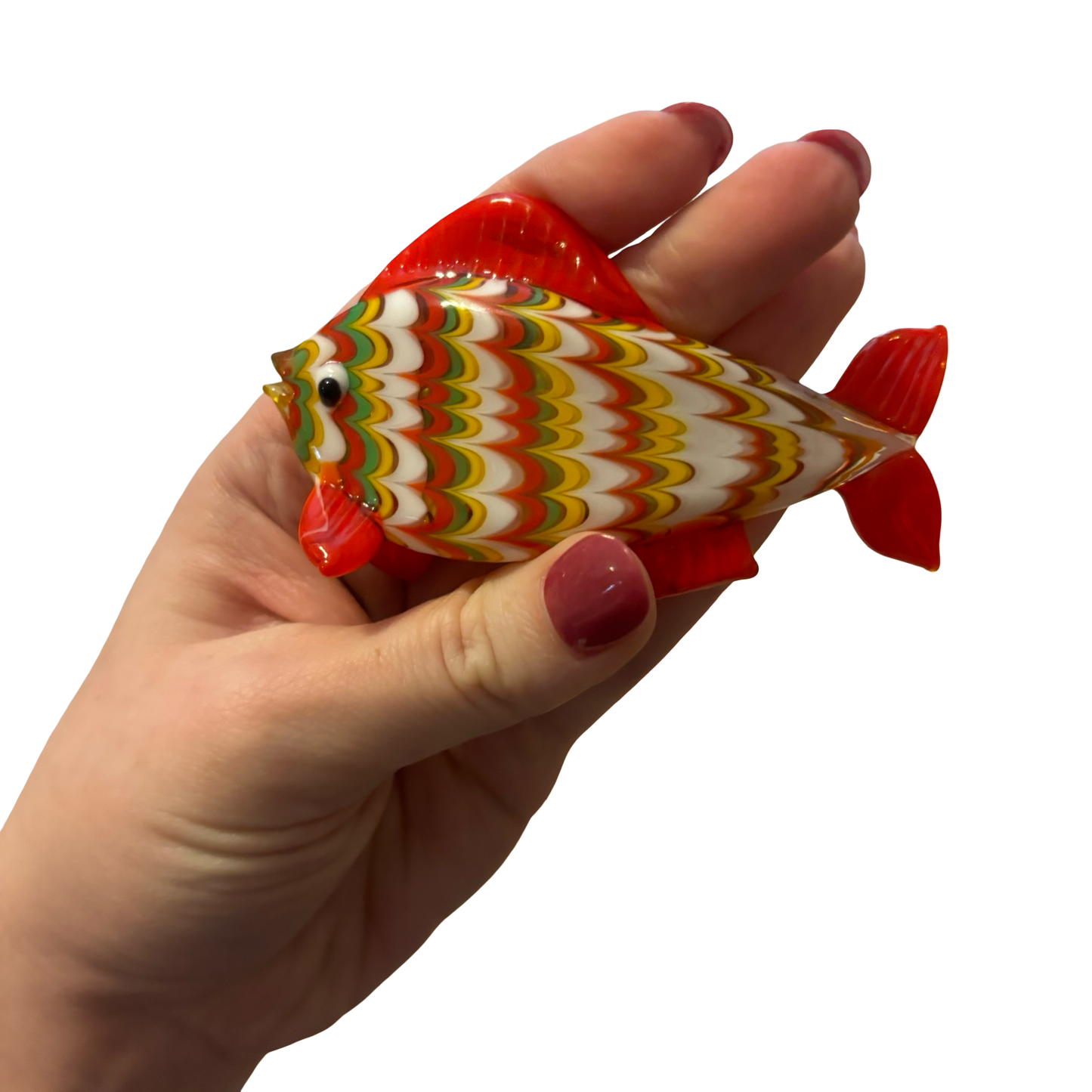 Fitz and Floyd Glass Orange Tail Fish