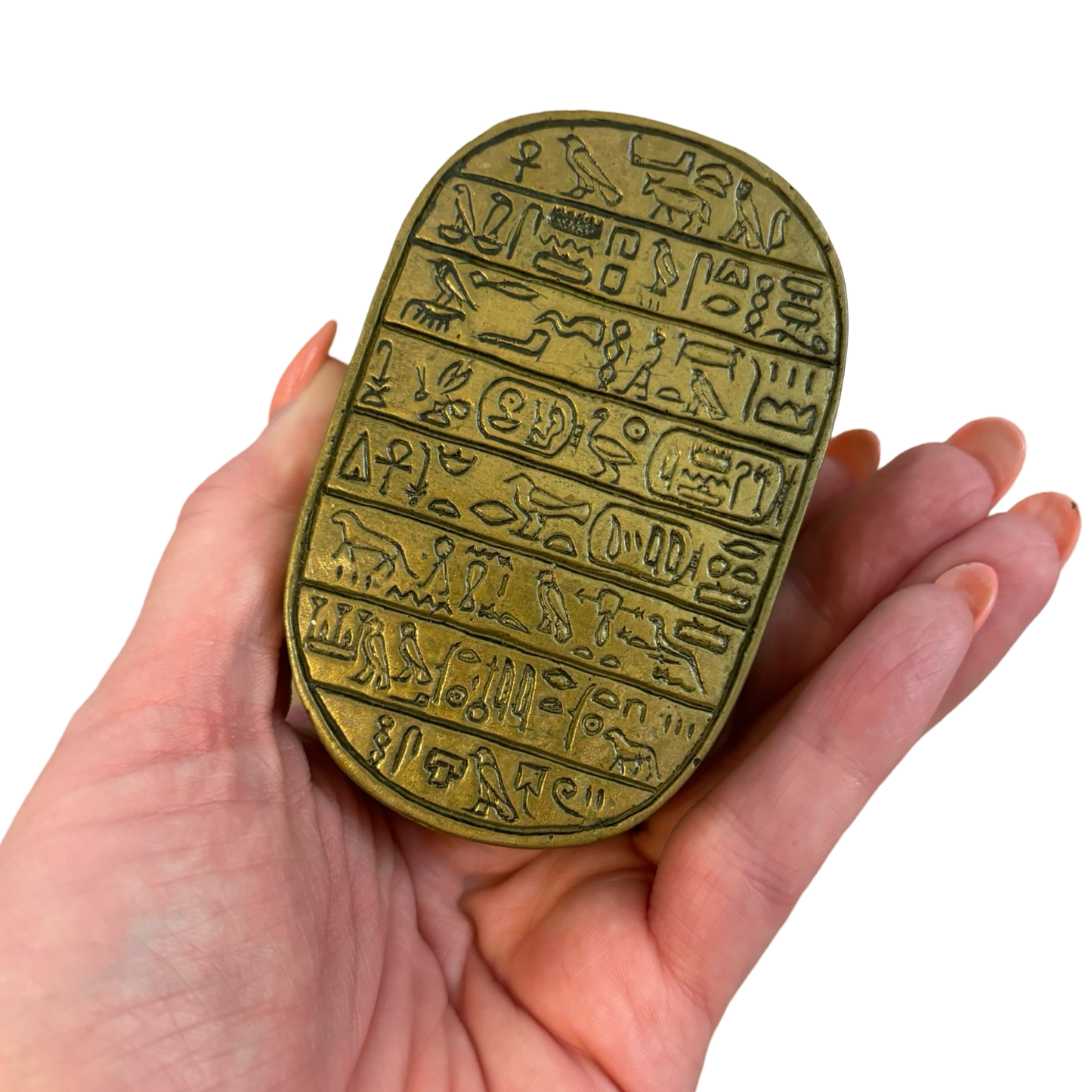 Brass Scarab Beetle Paperweight