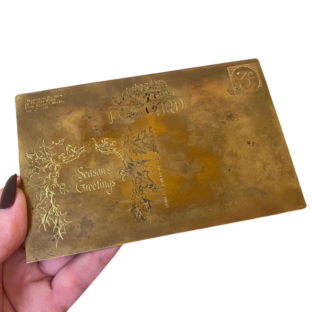 Brass Christmas Postcard