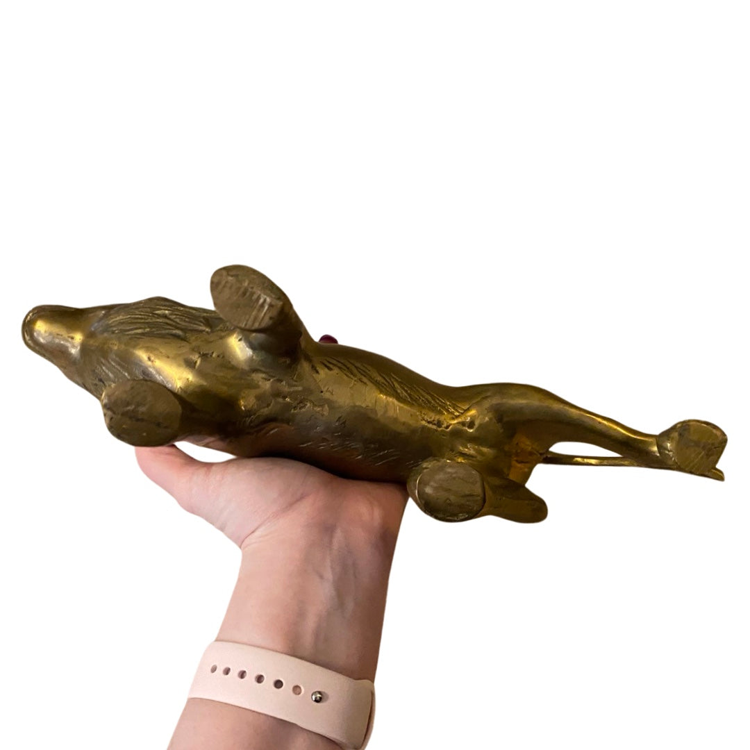 Large Brass Lion