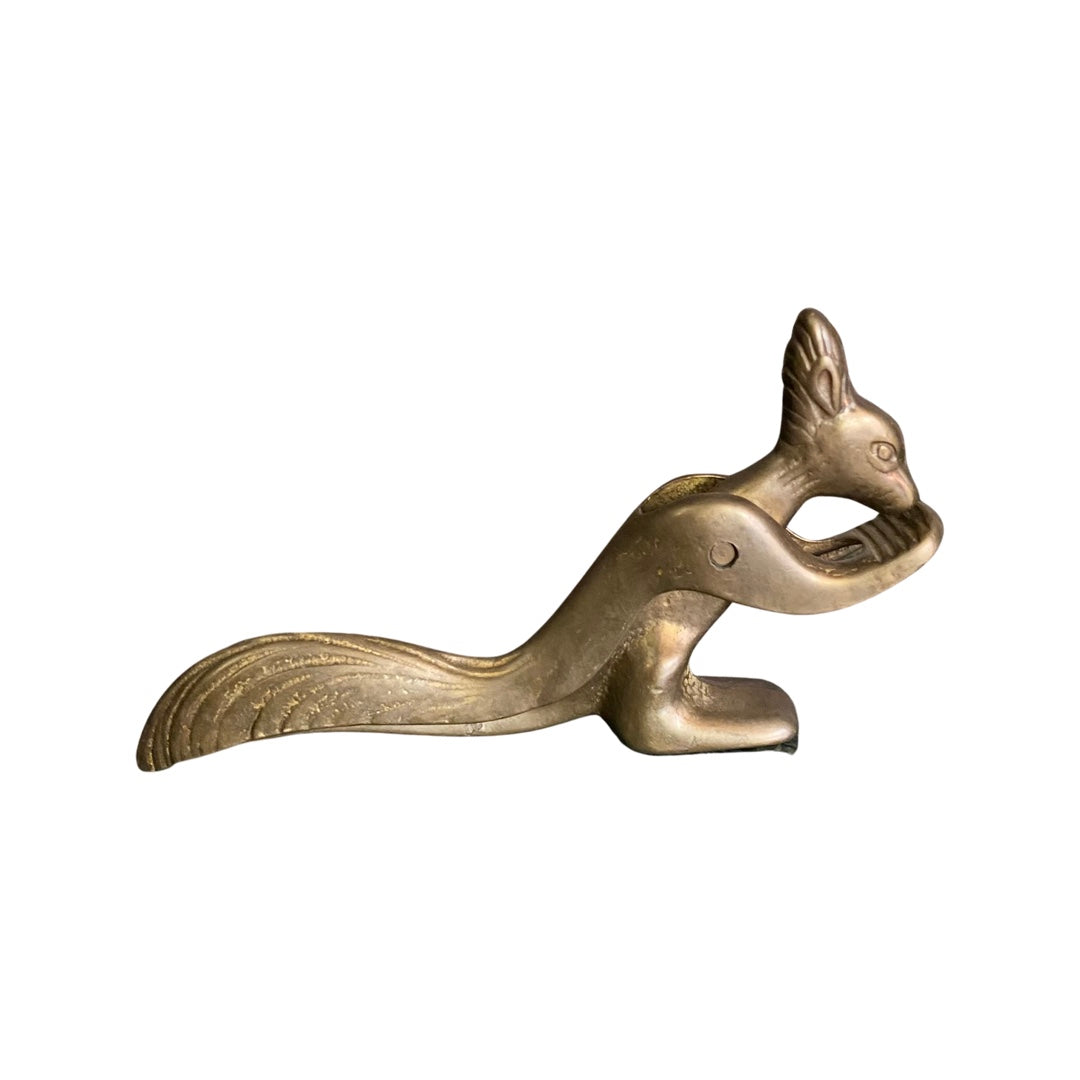Brass Squirrel Nutcracker