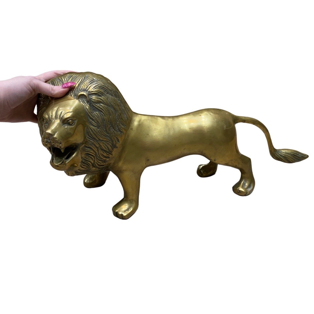 Large Brass Lion