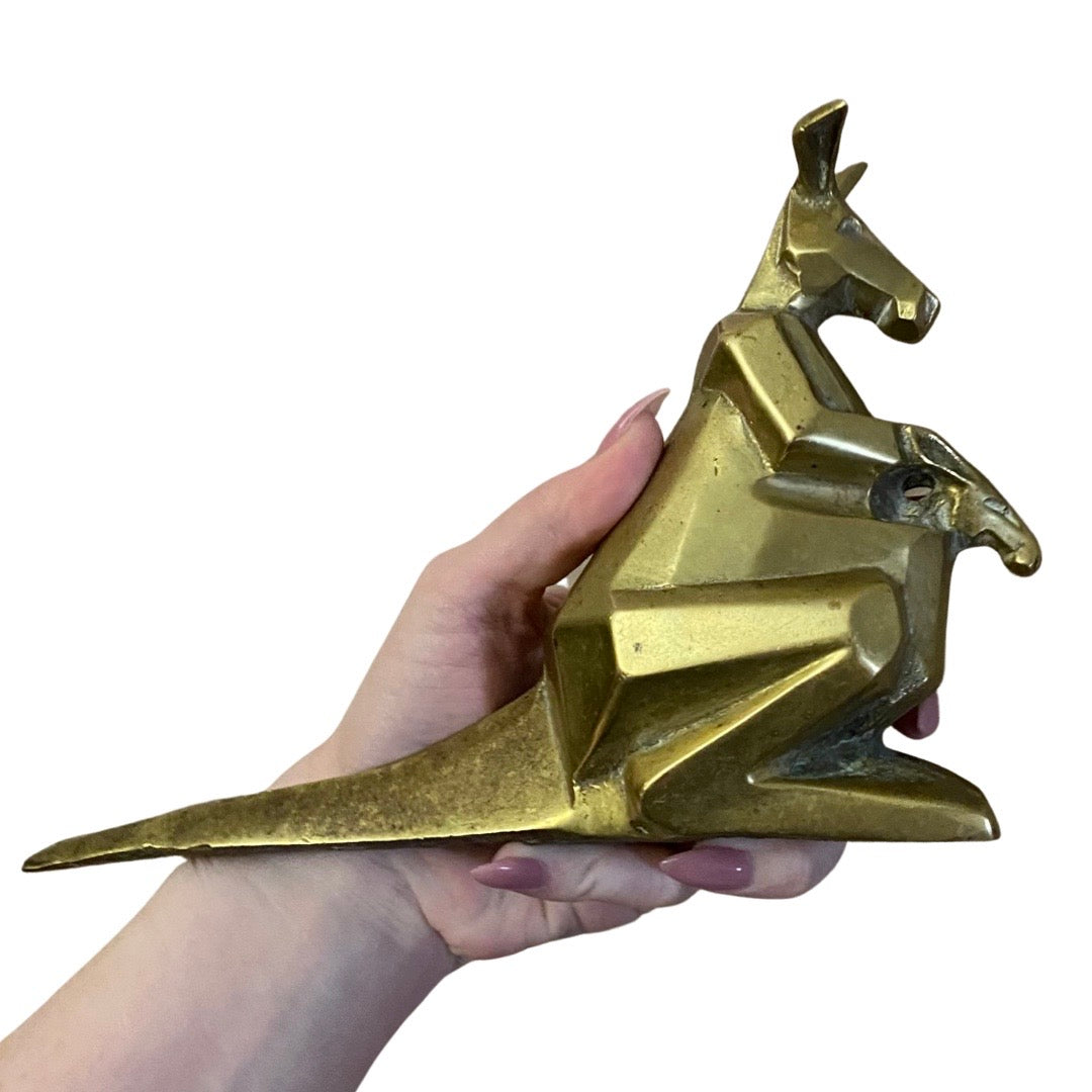Cubist Brass Kangaroo