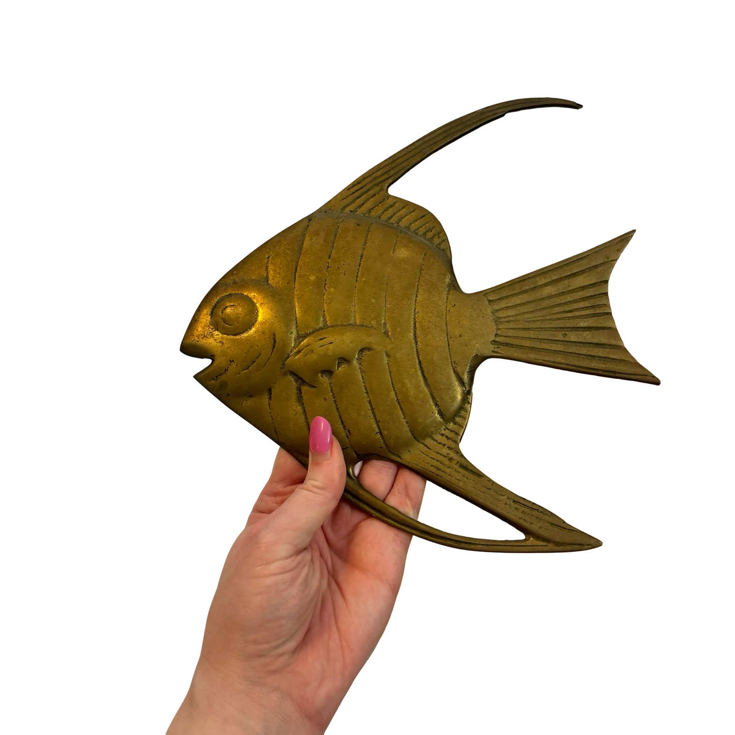 Set of Three Brass Fish Wall Decor