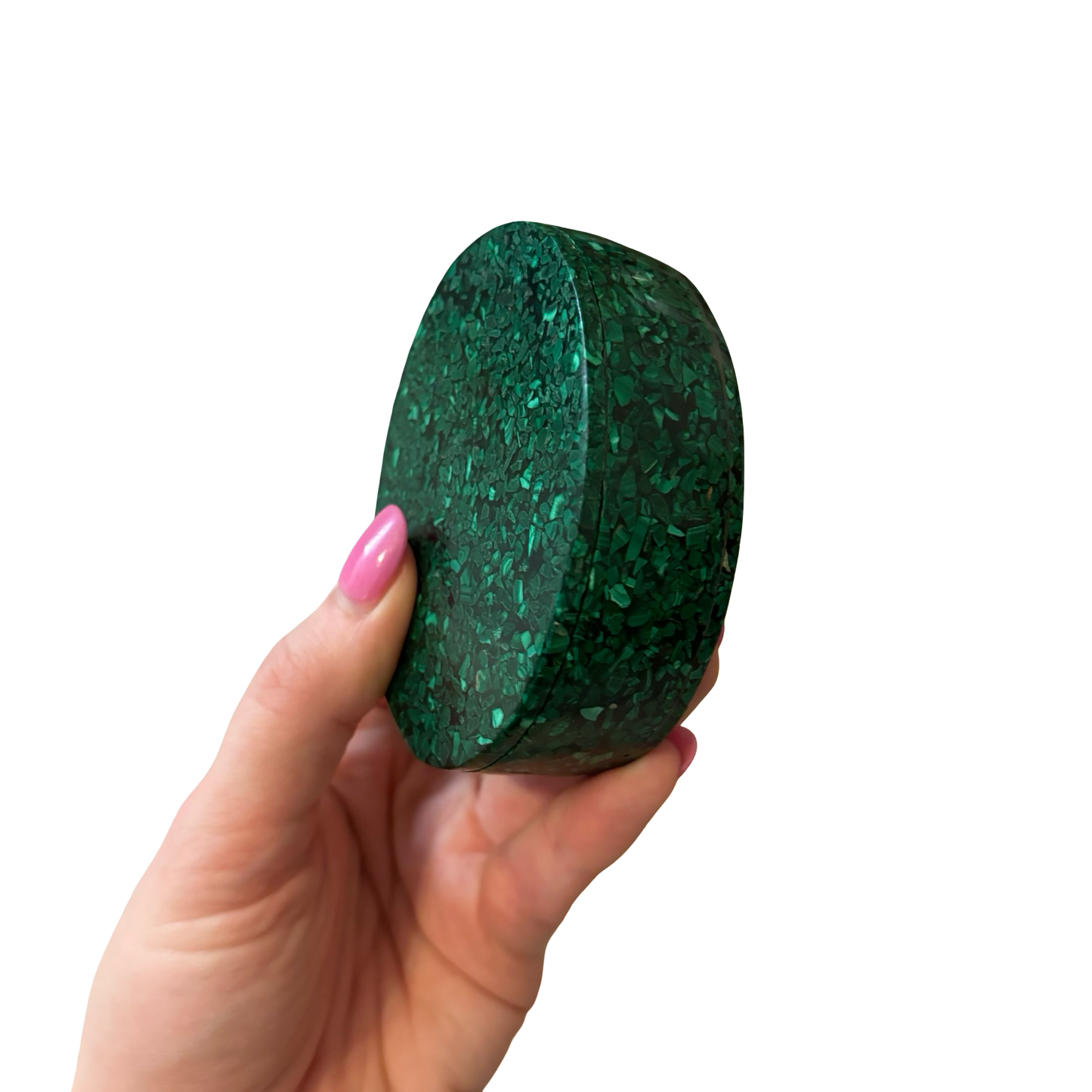 Oval Malachite Inlay Box