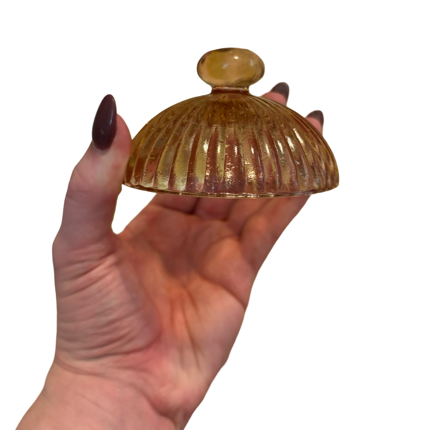 Pink Glass Cherub Vessel