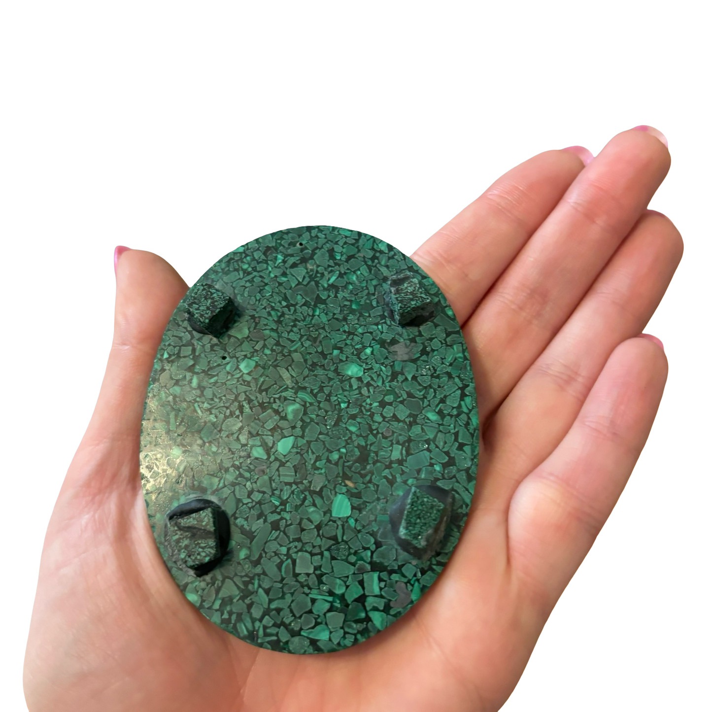 Oval Malachite Inlay Box