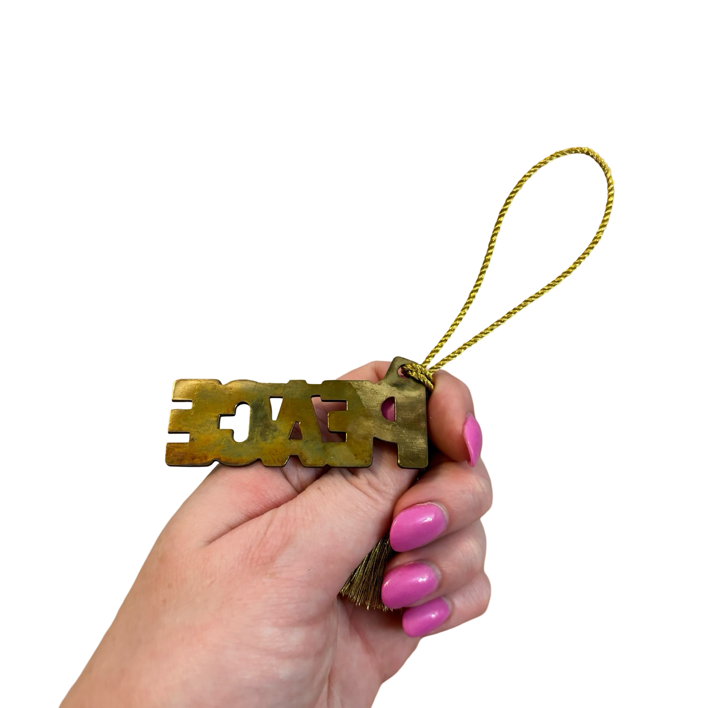 Brass Peace Ornament