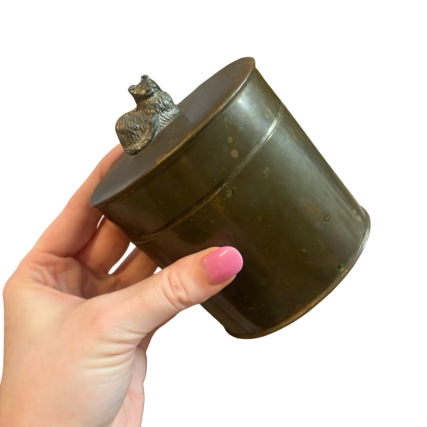 Brass Box with Pewter Cat