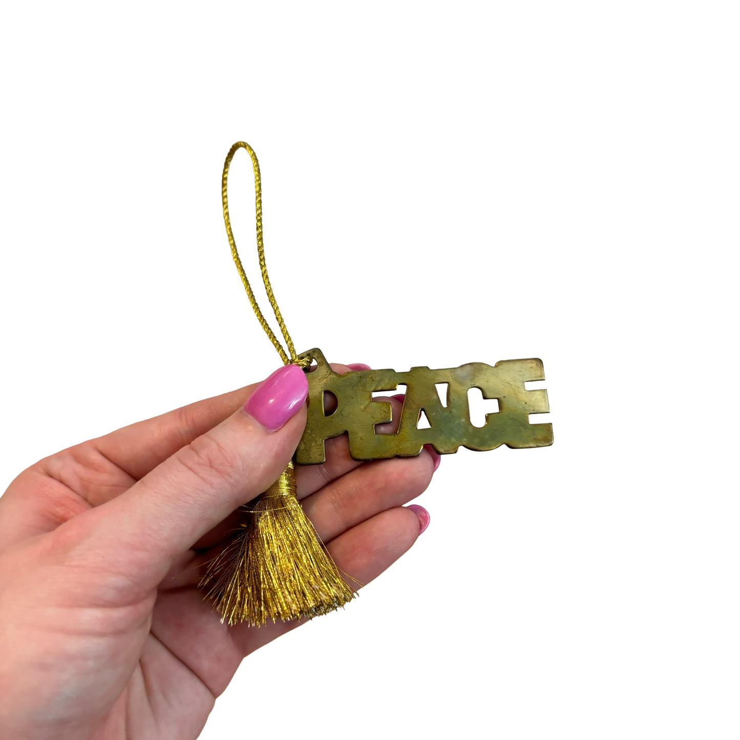 Brass Peace Ornament
