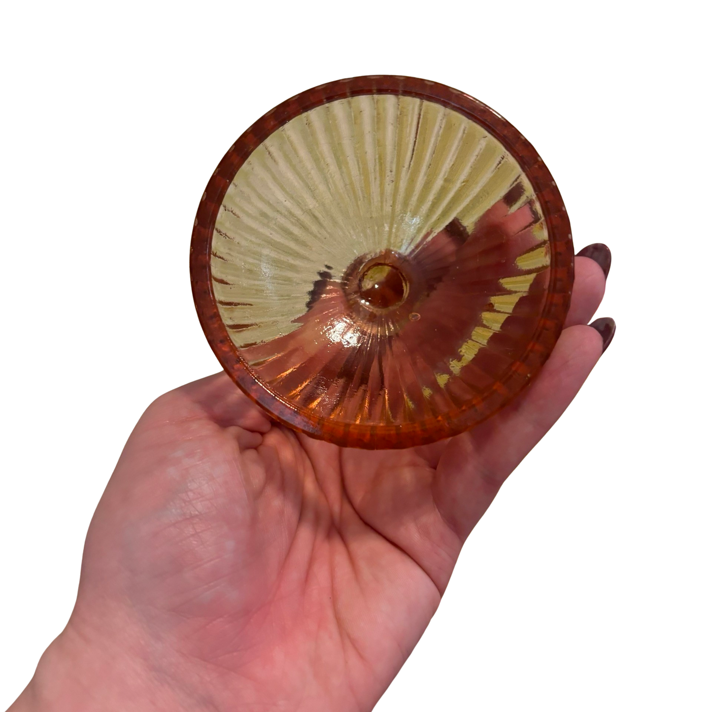 Pink Glass Cherub Vessel