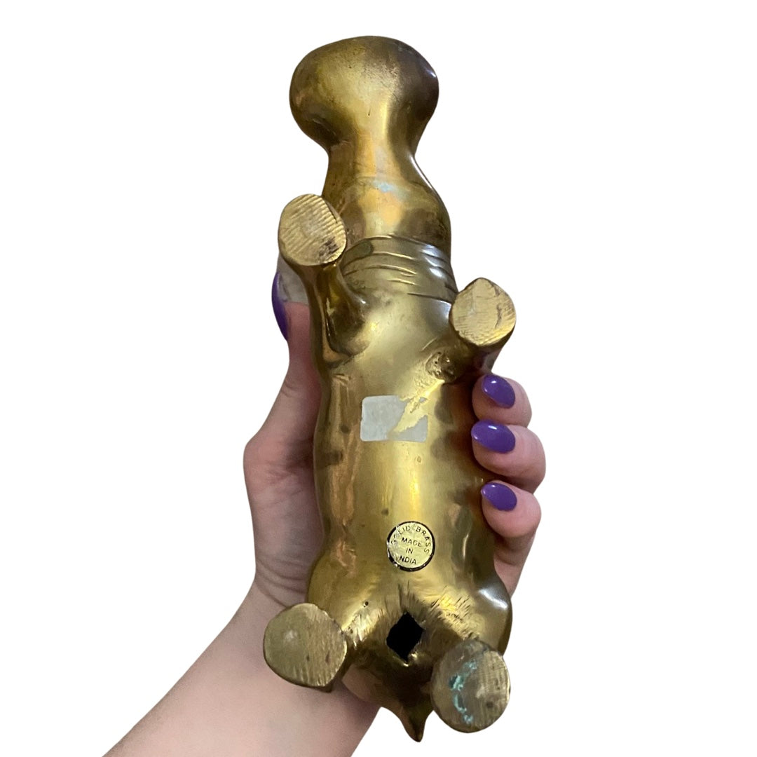 Large Brass Hippo