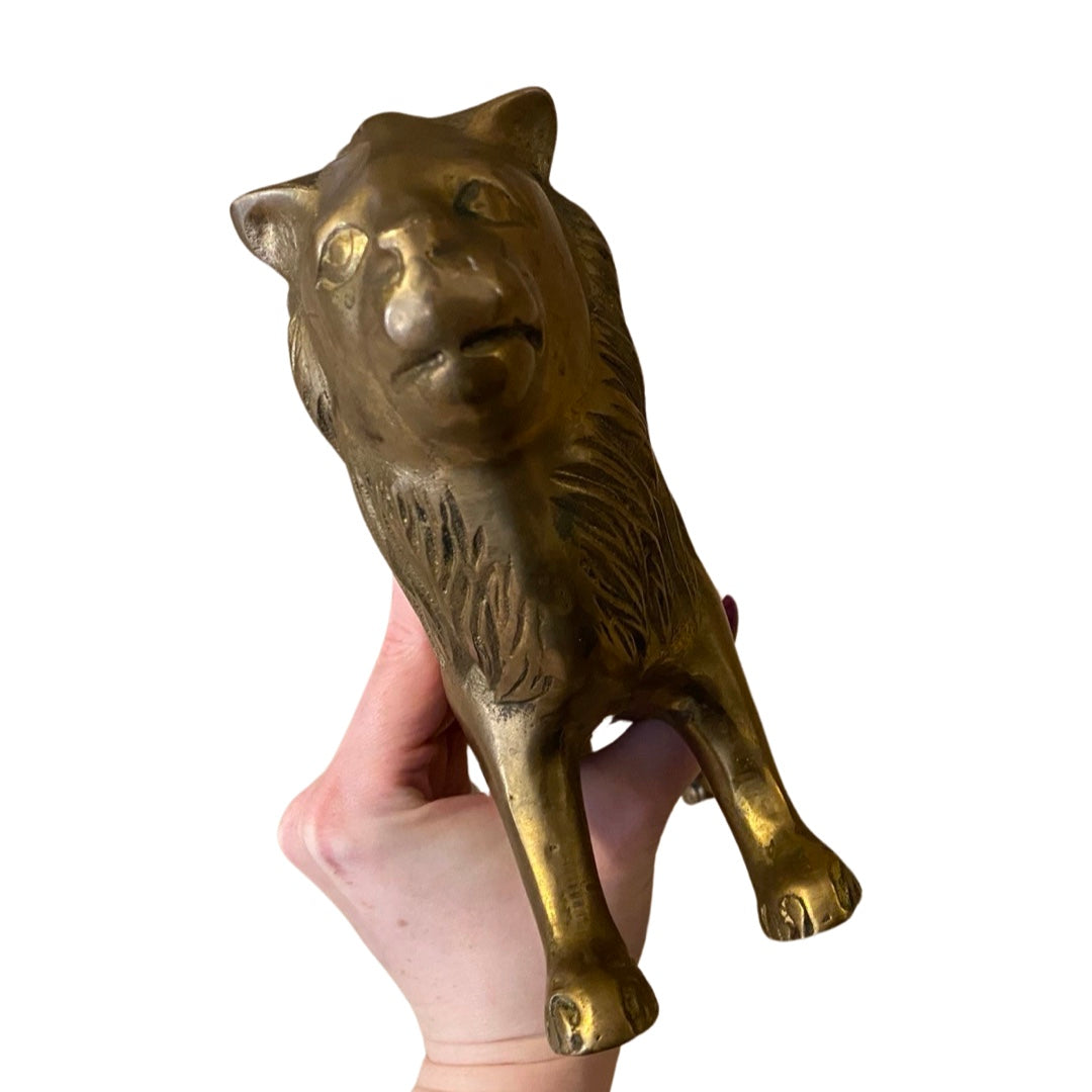 Large Brass Lion