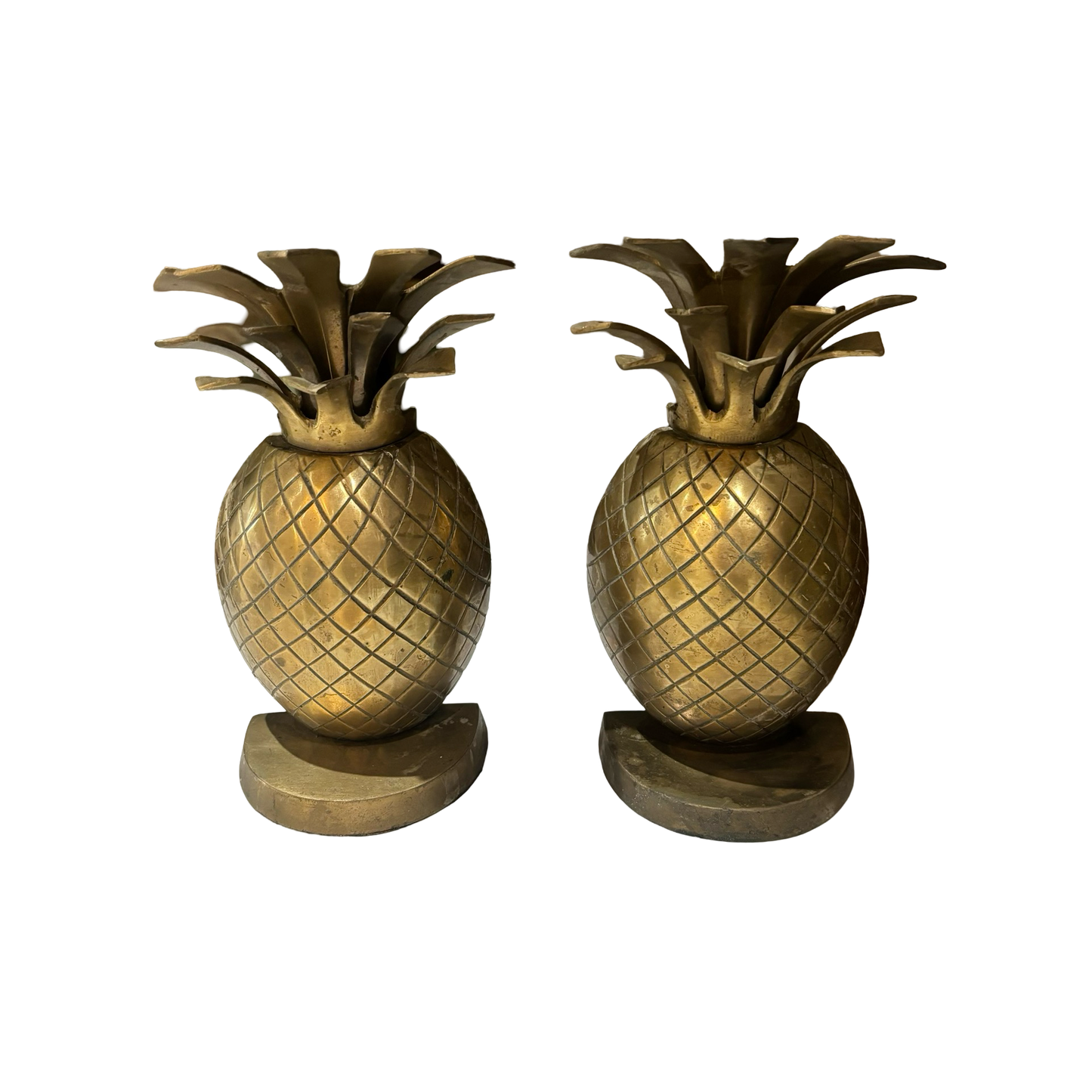 Brass Pineapple Bookends