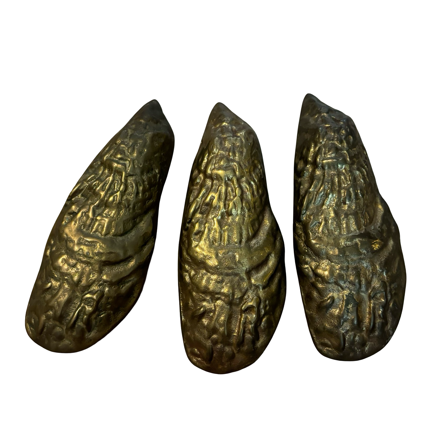 Brass Oyster Shell Trio